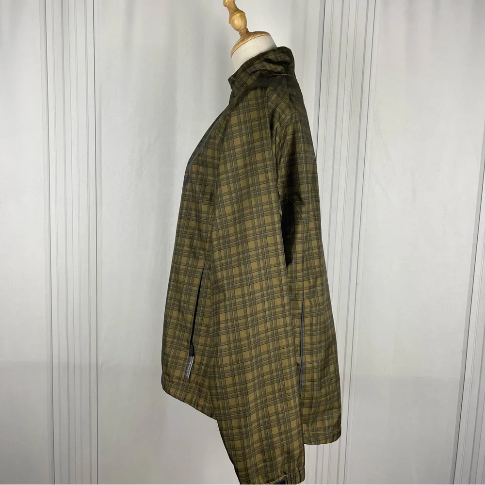 Women’s Bontrager Commuting Shell Rain Jacket,‎ Olive/Black Plaid, Size L